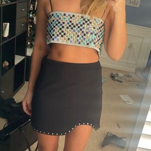 NWT Zara Studded Mini Skirt
